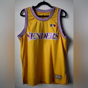 Senders Yellow & Purple Mesh Basketball Jersey